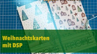 Einfache Weihnachtskarten basteln 🎄  5  Kartenidee mit Designerpapier  modern schlicht amp schön [upl. by Nytnerb111]