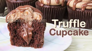 CHOCOLATE TRUFFLE CUPCAKES RECIPE  Easy DIY Fluffy Chocolate Cake  Yummy Dessert  Baking Cherry [upl. by Gollin225]