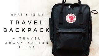 Whats in my travel backpack  travel organization tips  studytee [upl. by Asseral]