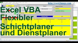 Auswertung der eingetragenen Daten Flexibler Schichtplaner und Dienstplaner in Excel VBA [upl. by Varney]