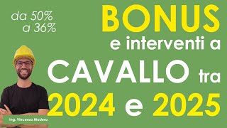 Come comportarsi con i bonus a cavallo tra il 2024 e il 2025 Eco sisma e casa 50 e 35 [upl. by Israel854]