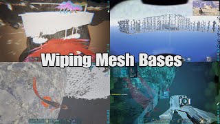 Wiping Mesh Bases Ark Official PVP PS5 [upl. by Enyawed]