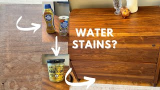 How to fix water stains on walnut veneer or solid wood furniture [upl. by Rianna]