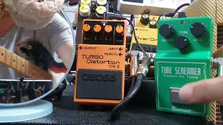 DS2 TURBO DistortionBOSSTS808 OverdriveIbanezod3BOSSFender Relic GuitarFender Blues Amp [upl. by Avehsile660]