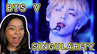 BTS V  Singularity Live at Love Yourself World Tour in Tokyo Dome  FIRST TIME REACTION [upl. by Eiltan630]