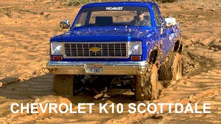 110 Scale RC Car  RC4WD CHEVROLET K10 SCOTTSDALE Offroad and muddy driving [upl. by Evetta]