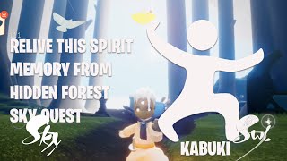 Relive this spirit memory from Hidden Forest Kabuki  Daily Quest  Sky Children of The Light [upl. by Hesketh]