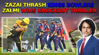 Zazai thrash Kings bowlers  Zalmi wins knockout thriller [upl. by Ak]