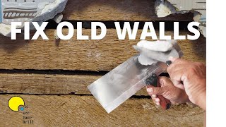 How to Repair Old Plaster Walls and make Repairs Invisible [upl. by Nelyak904]