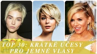 Top 30 krátké účesy pro jemné vlasy [upl. by Newsom17]