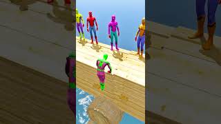 Spiderman vs Multiverse Spiderman Ragdoll Epic Fall 😂 shorts shortsfeed [upl. by Iover]