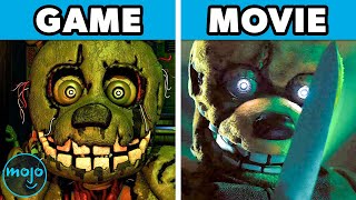 Top 10 Five Nights At Freddys Differences Between the Games and Movie [upl. by Yokum]