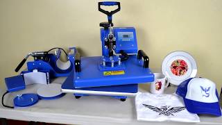 Sapphire 6in1 Heat Press Machine Tutorial  How to use Sapphire 6in1 Heat Press Machine [upl. by Gnas]