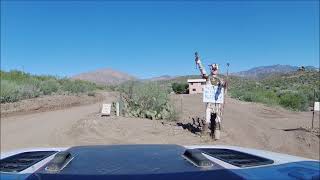 The road from Lake Pleasant Recreation Area to the Crown King Jeep Trail trailhead [upl. by Abbottson470]