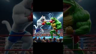 Cat and frog fite youtubeshorts catvidio catcute viralvedio [upl. by Georgeanna735]