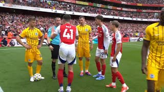 Declan Rice Red Card vs Brighton Declan Rice Kicked the ball away Arsenal vs Brighton Highlights [upl. by Maxine]