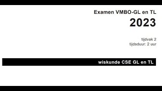 Wiskunde Examen Vmbo GLTL 2023 Tijdvak 2 Opg 05 tm 11 [upl. by Pellet785]