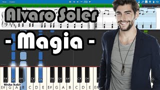 Alvaro Soler  Magia Piano Tutorial  Sheets  MIDI Synthesia [upl. by Oiznun708]