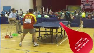 Top LP Penhold Player FH TPB Attack Style Mr Chen Taiwan TT [upl. by Aryajay]