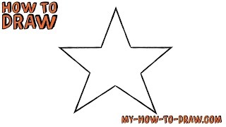 How to draw a Star SUPER EASY  Easy stepbystep drawing tutorial [upl. by Vidovik]