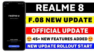 Realme 8 F08 Update  Realme 8 New Update  Realme 8 Update  Realme 8 4G F08 Update  Realme 8 4G [upl. by Ssalguod]