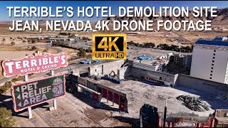 Terribles Hotel And Casino Demolition Jean Nevada 4K Drone Footage [upl. by Hajidak]