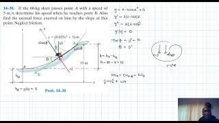 14–38 Kinetics of a Particle Work and Energy Chapter 14 Hibbeler Dynamics Benam Academy [upl. by Mukul]