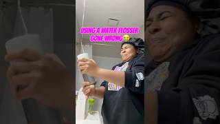 Using A Water Flosser Gone WRONG trending funny beautyproducts health temu [upl. by Dow388]