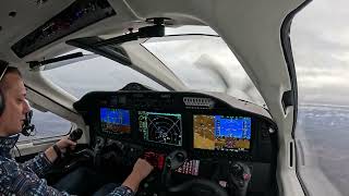 TBM 960 cockpit view from Redmond OR KRDM to San Jose CA KSJC with some light icing [upl. by Jemimah391]