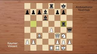 Keymer Vincent VS Abdusattorov Nodirbek WR Chess Masters 2023 [upl. by Aeniah]