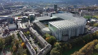 Newcastle Uniteds Stadium St James Park from the air [upl. by Lia]