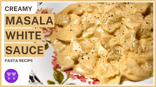 Creamy Masala White Sauce Pasta Recipe  IndianStyle Farfalle Pasta Recipe [upl. by Kyla]