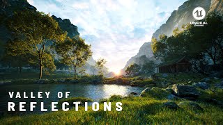 Unreal Engine 544 render II quotVALLEY OF REFLECTIONSquot II render unrealengine5 megascans [upl. by Alekim]