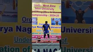 179 kg campj fhel south west zone inter university weightlifting [upl. by Gunter]