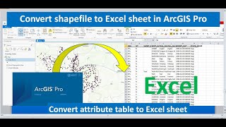 Convert shapefile table to Excel sheet in ArcGIS Pro [upl. by Boesch]