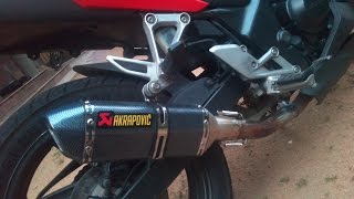 Honda CBR 250R with Akrapovic exhaust Without DB killer [upl. by Garbe]