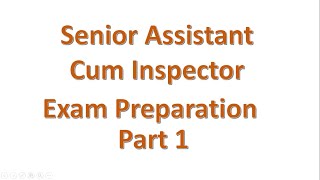 Sr Assistant PSSSB Exam Preparation Part 1 [upl. by Nylrac759]