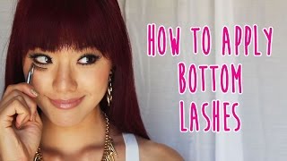 How to Apply Bottom False Eyelashes [upl. by Melcher731]