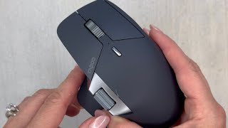 Rapoo MT760 MultiDevice Wireless Mouse Bluetooth 50 and 24G Connection Up to 4 Devices [upl. by Kiel183]