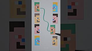 Minecraft Color Steve Matching Puzzle shorts viral art craft [upl. by Medorra461]