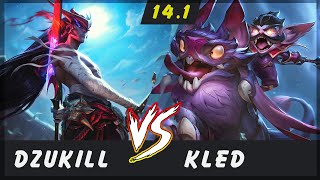 Dzukill  Yone vs Kled TOP Patch 141  Yone Gameplay [upl. by Aicilyt]