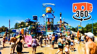 Carolina Harbor water park at Carowinds 360º virtual walkthrough [upl. by Derf]