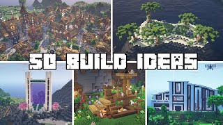 50 Build Ideas for Your Minecraft Survival World [upl. by Dranyl]