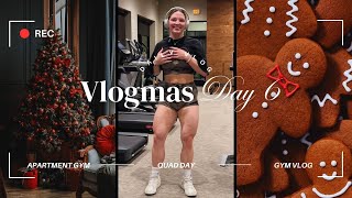 Vlogmas Day 6  Leg Day Apartment Gym Workout Gym Vlog [upl. by Ntsyrk]