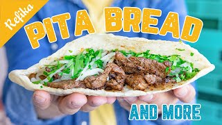 Pita Bread Recipe with Easy Shawarma Doner Cheat Recipe [upl. by Sahc]