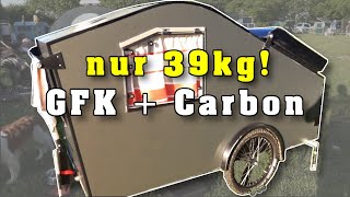 Fahrrad Wohnwagen Eigenbau mit Carbon und GFK in Profiqualität [upl. by Ober]