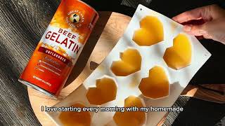 How to make homemade Gelatin gummies  Healthy snack for skin and gut [upl. by Ayam]