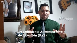 El Procedimiento Administrativo de Ejecución PAE [upl. by Etnemelc806]