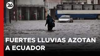 Fuertes lluvias azotan Ecuador dejando al menos 5 muertos [upl. by Hartill]