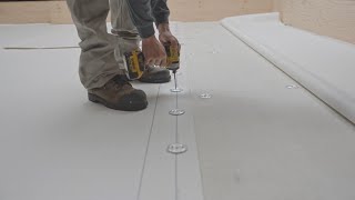 How to mechanically fastened PVC membranes on the field surface of a roof [upl. by Abbotsen]